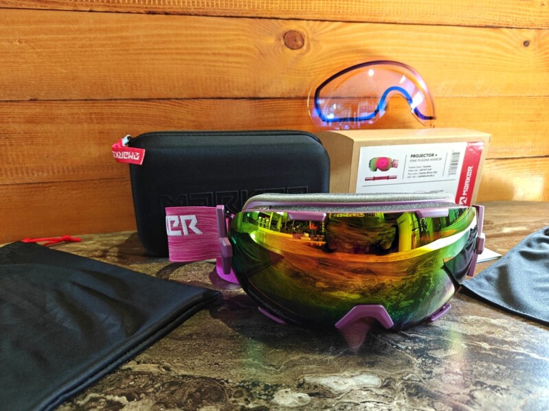 DÁMSKE LYŽIARSKE OKULIARE MARKER PROJECTOR+ PINK PLASMA MIRROR